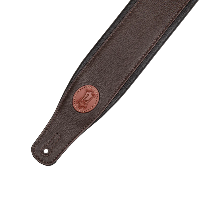 Levy's Signature Legacy Series 3" Wide Garment Leather Guitar Strap, Dark Brown