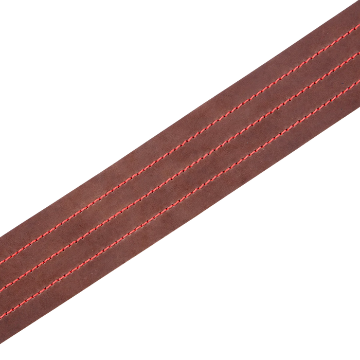 Levy's Triple Stitch Series 2" Wide Veg-tan Leather Guitar Strap, Brown