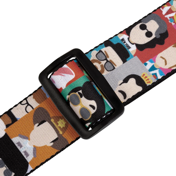 Levy's Graphic Waves Series 2" Wide Polyester Guitar Strap, Pop Art