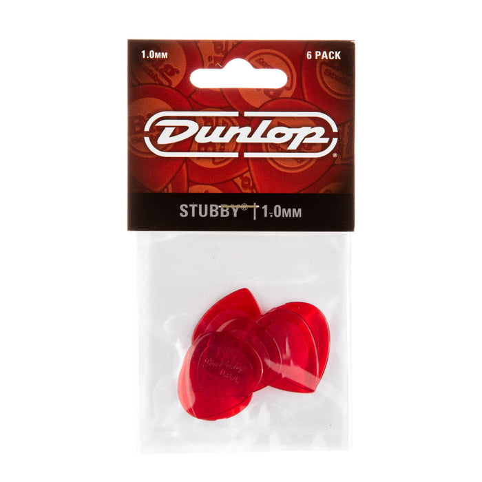 Dunlop 1.0mm Stubby Jazz Guitar Picks (6/pack)