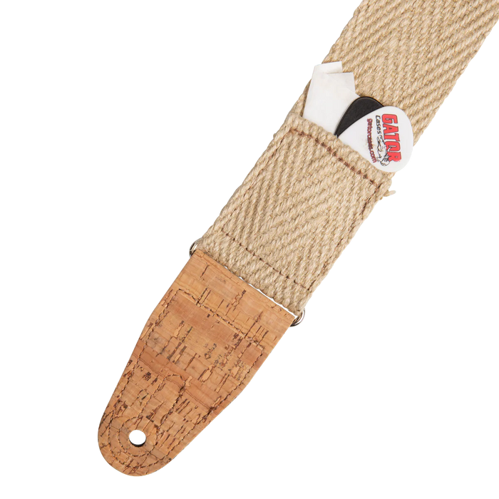Levy's Vegan Hemp Series 2 inch Wide Hemp Guitar Strap, Egyptian
