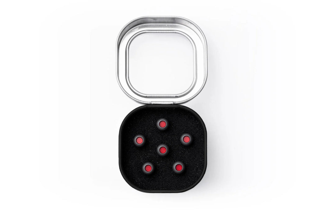 Martin Pin Set Liquid Metal, Turk Em with Red Dots