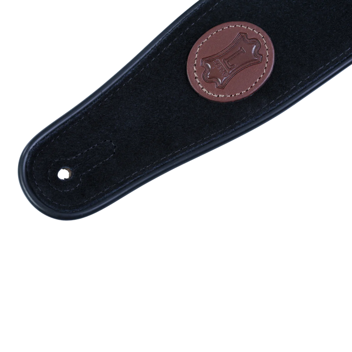 Levy's Signature Suede Series 2 1/2" Wide Guitar Strap, Black
