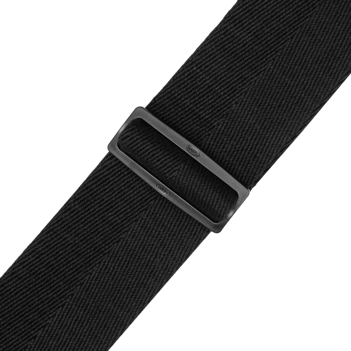 Levy's Signature Cotton Series 3" Wide Bass Guitar Strap, Black & Walnut