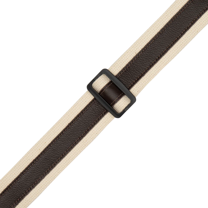 Levy's Cotton Combo Series 2" Guitar Strap, Natural & Dark Brown