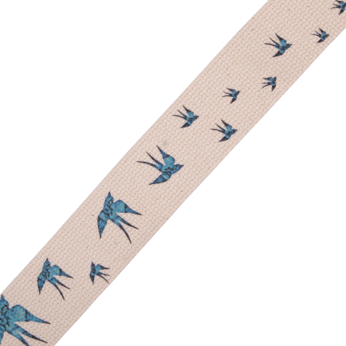 Levy's Nature Cotton Series 2" Wide Cotton Guitar Strap, Blue Bird
