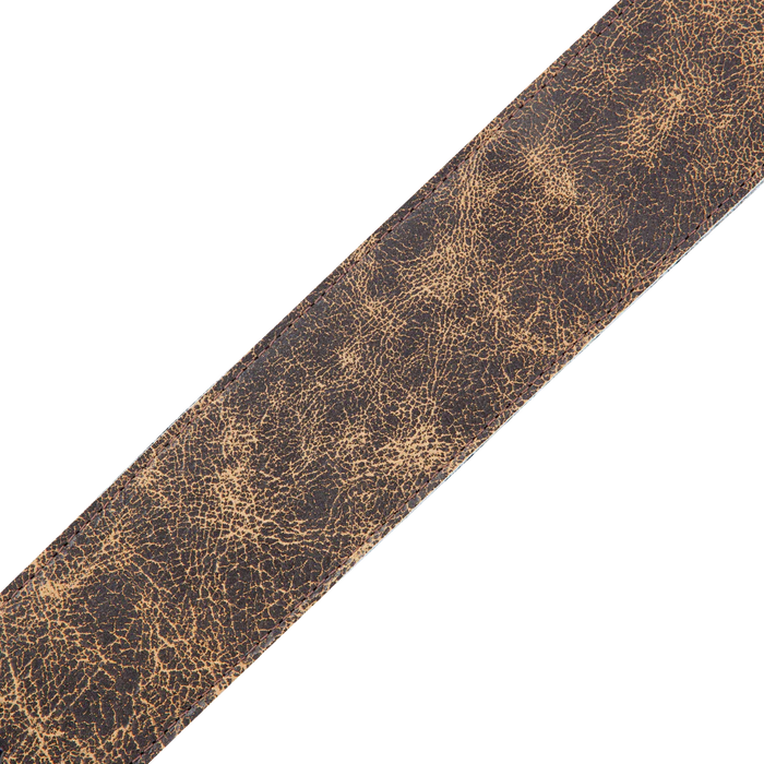 Levy's Distressed Leather Series 2 1/2" Wide Garment Leather Guitar Strap, Brown