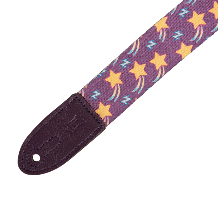 Levy's Junior Poly Series 1 1/2 inch Wide Kids Guitar Strap, Shooting Star