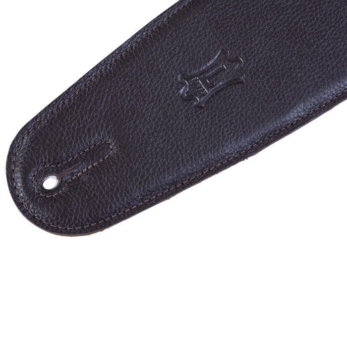 Levy's Heritage Crafted Series 3 1/2" Wide Garment Leather Bass Strap, Dark Brown