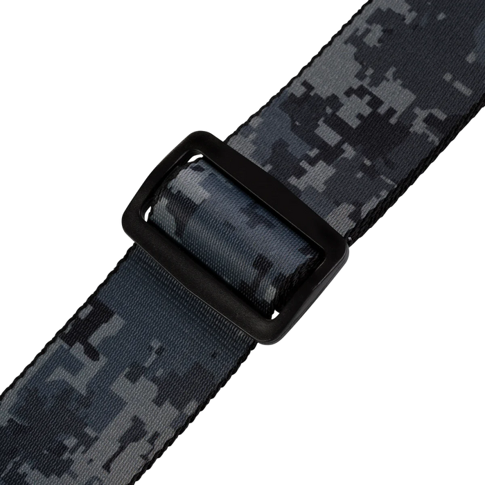 Levy's Graphic Waves Series 2" Wide Polyester Guitar Strap, Black & Blue Digital Camo