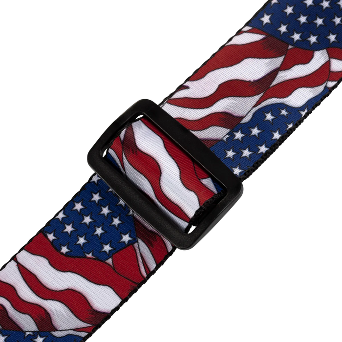 Levy's Flag Series 2" Wide Polyester Guitar Strap, US Flag