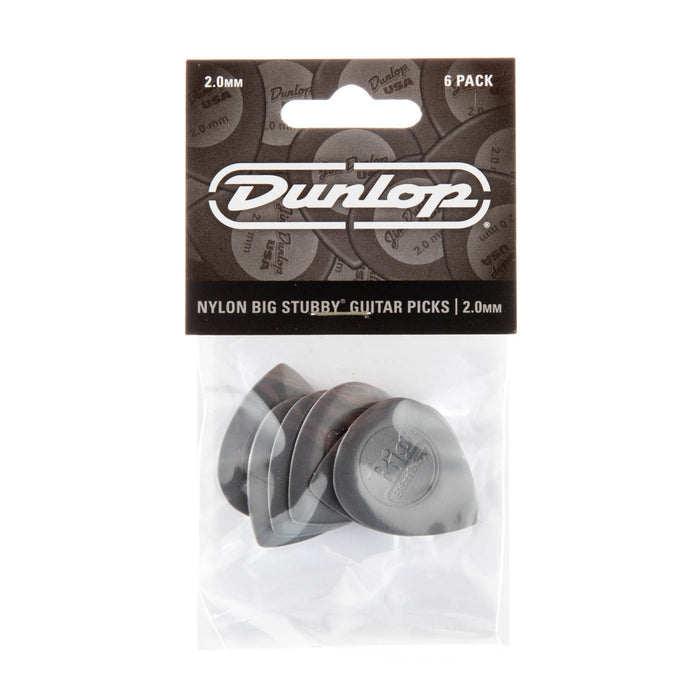 Dunlop 2.0mm Nylon Big Stubby Guitar Pick (6/pack)