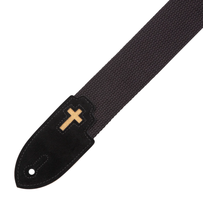 Levy's Divine Worship Series 2" Cotton Guitar Strap , Black
