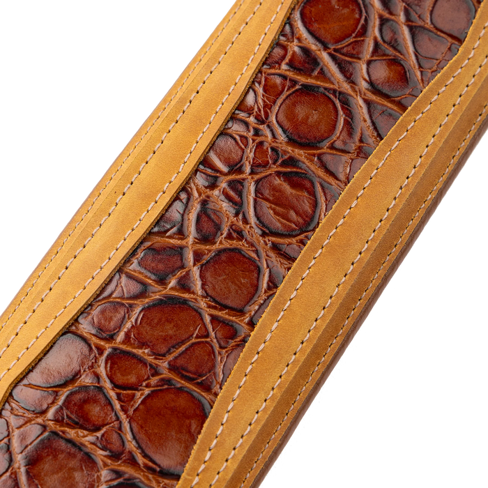 Levy's Apex Leather Guitar Strap With Padding And Hardware, Tan