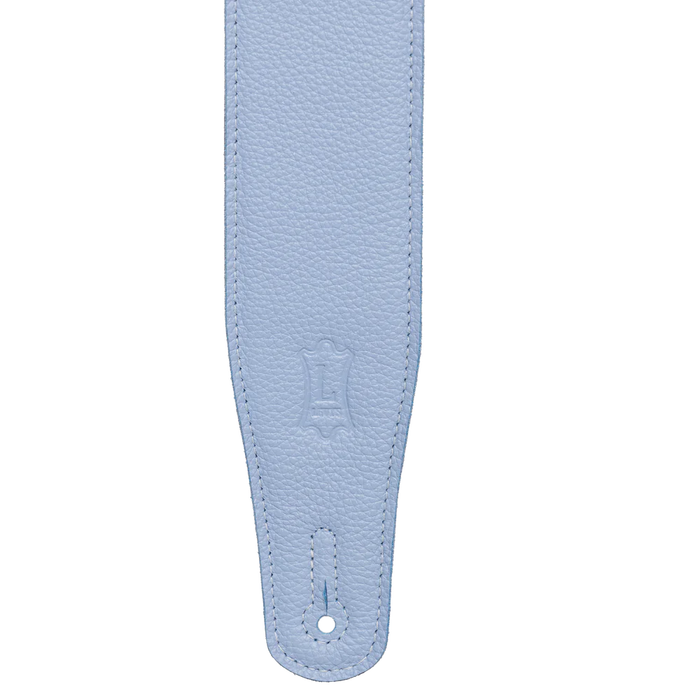 Levy's Pastel Leather Series Pastel Leather Guitar Strap, Periwinkle