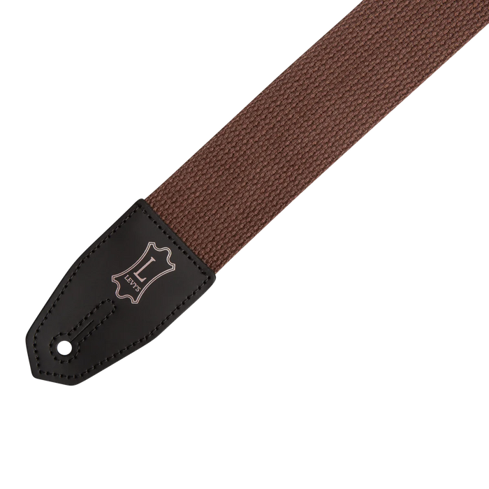 Levy's Cotton Right Height Series 2 inch Wide RipChord™ Guitar Strap, Brown