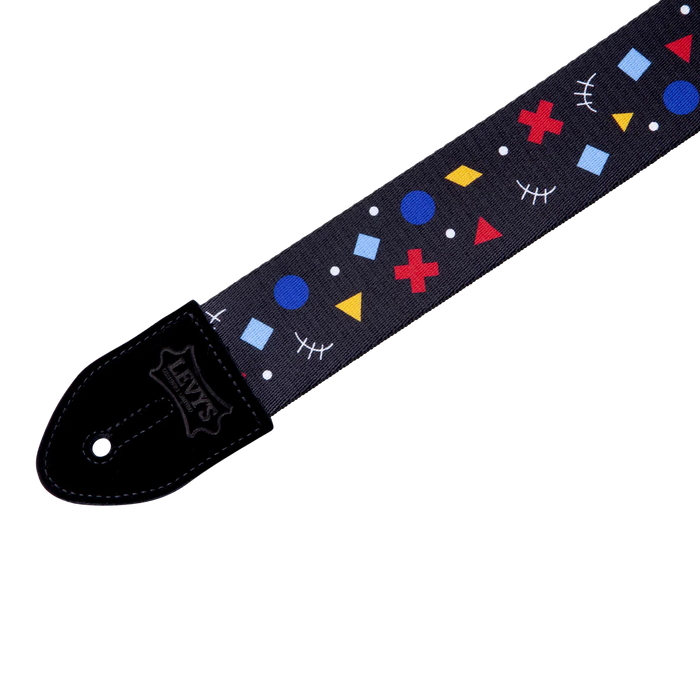 Levy's Suede Harmony Series 2" Wide Polyester Guitar Strap, Rad