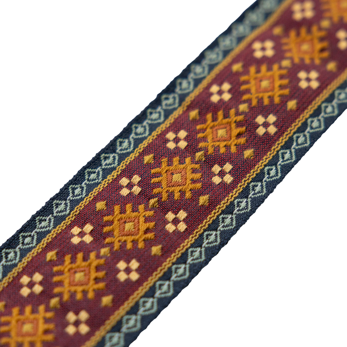 Levy's Original Hootenanny Series 2" Jacquard Weave Guitar Strap, Red