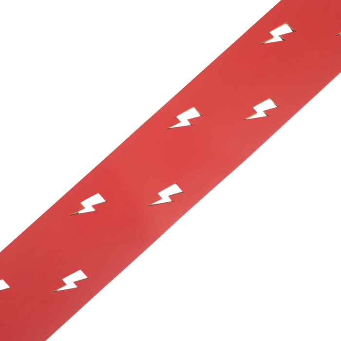 Levy's Junior Punched Out Series 1 1/2 inch Wide Kids Guitar Strap, Red
