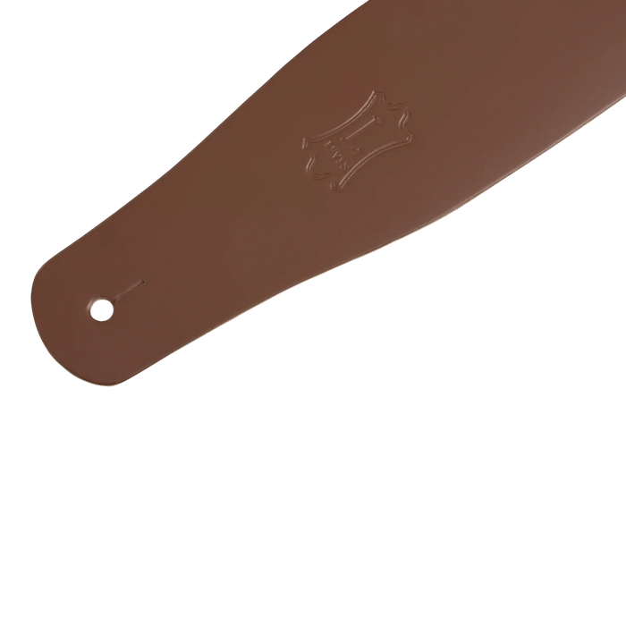 Levy's Streamline Leather Series 2 1/2" Wide Genuine Leather Guitar Strap, Walnut