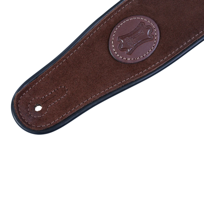 Levy's Signature Suede Series 2 1/2" Wide Guitar Strap, Brown