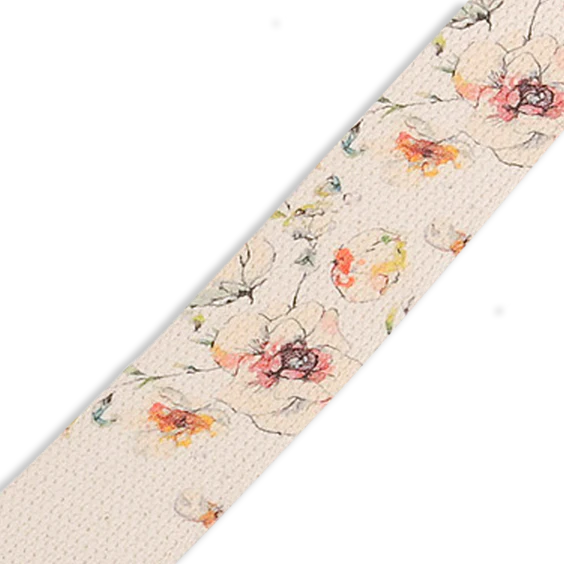 Levy's Nature Cotton Series 2" Wide Cotton Guitar Strap, Floral