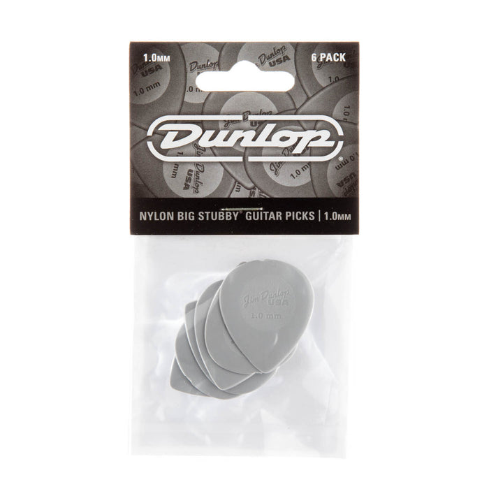 Dunlop 1.0mm Nylon Big Stubby Guitar Pick (6/pack)