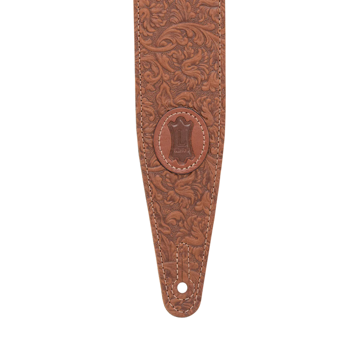 Levy's Florentine Deluxe Series 25" Leather Guitar Strap, Brown