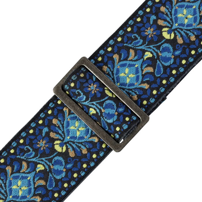 Levy's Vintage Hootenanny Series 2" Wide Jacquard Guitar Strap, Blue