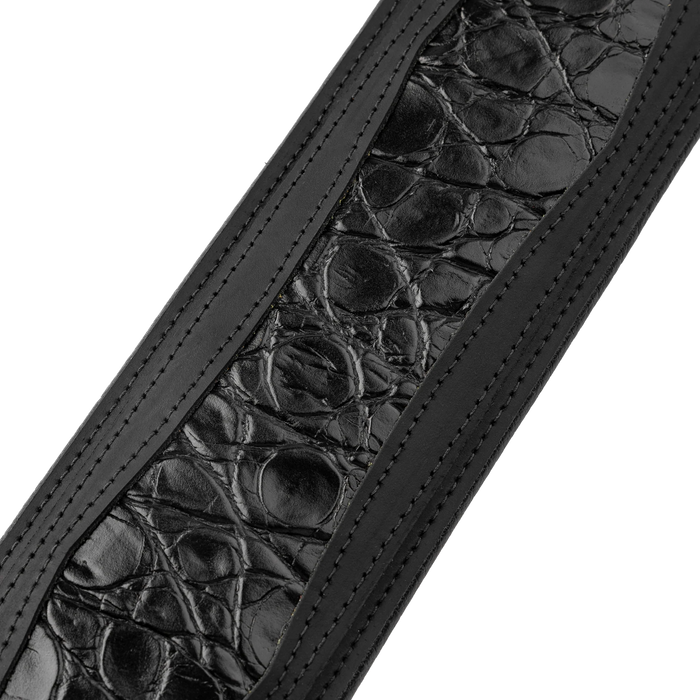 Levy's Apex Leather Guitar Strap With Padding And Hardware, Black