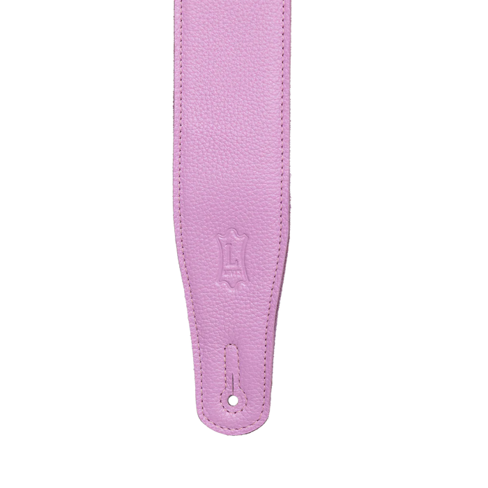 Levy's Pastel Leather Series Pastel Leather Guitar Strap, Spring Orchid
