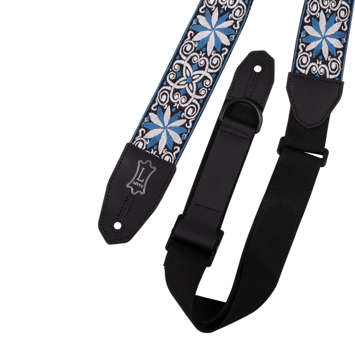 Levy's Jacquard Right Height Series Strap Floral, Blue White & Black