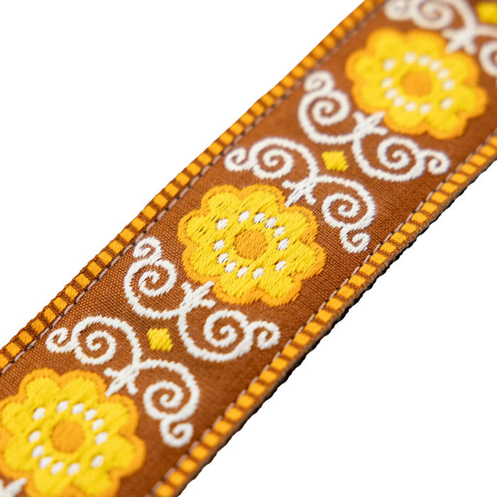 Levy's Original Hootenanny Series 2" Jacquard Weave Guitar Strap, Yellow
