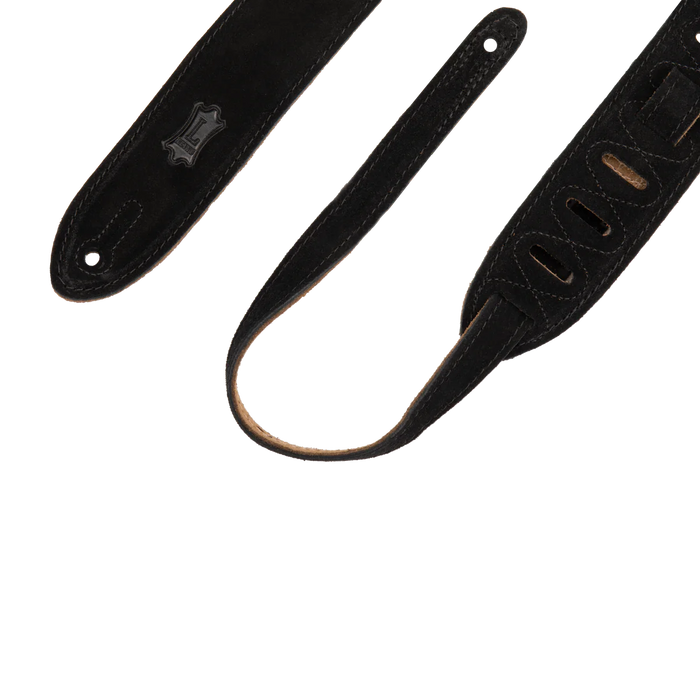Levy's Simply Suede Series 2" Wide Guitar Strap, Black