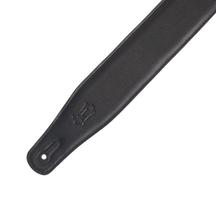 Levy's Leather Right Height Series 2 1/2" Wide Ergonomic RipChord™ Guitar Strap, Black