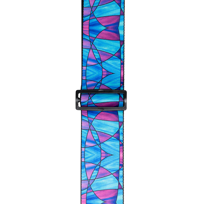 Levy's Stained Glass Series Guitar Strap, Plumb Blue