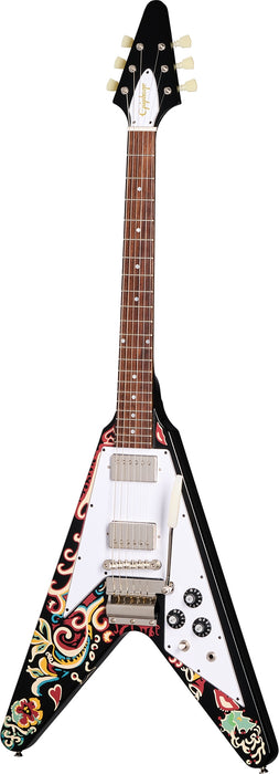 Epiphone Jimi Hendrix Flying V w/case,  Love Drops Finish