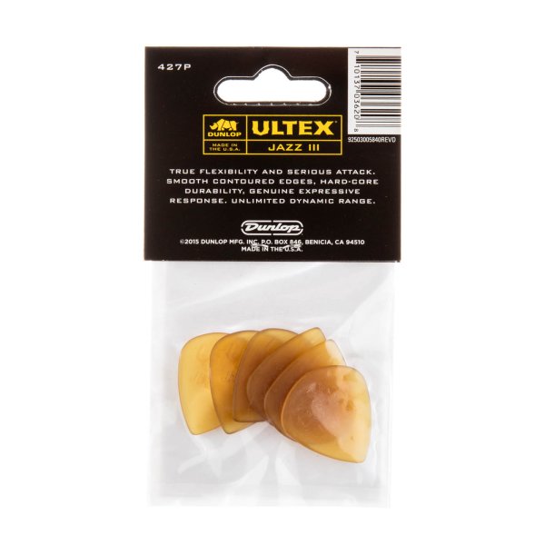 Dunlop Ultex Jazz III XL Guitar Picks - 1.38 mm (6-Pack)