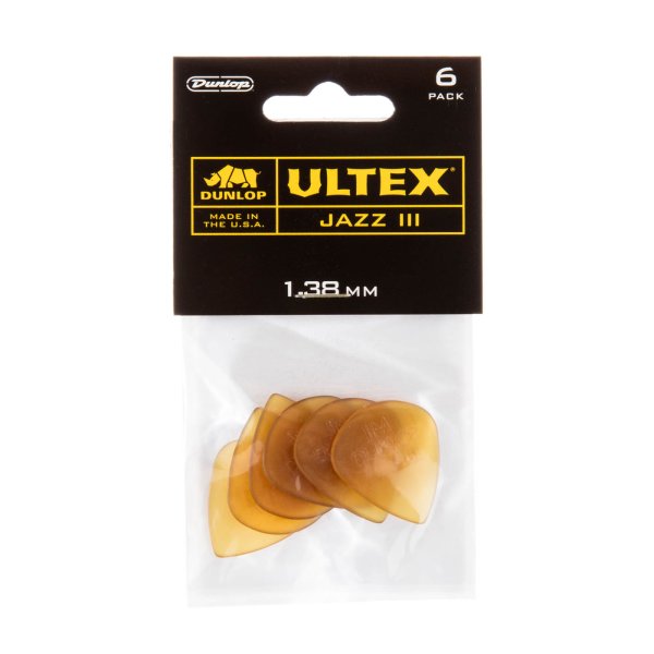 Dunlop Ultex Jazz III XL Guitar Picks - 1.38 mm (6-Pack)