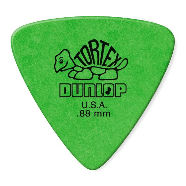 Dunlop Green 0.88Mm Tortex Triangle Guitar Pick, 6 pack
