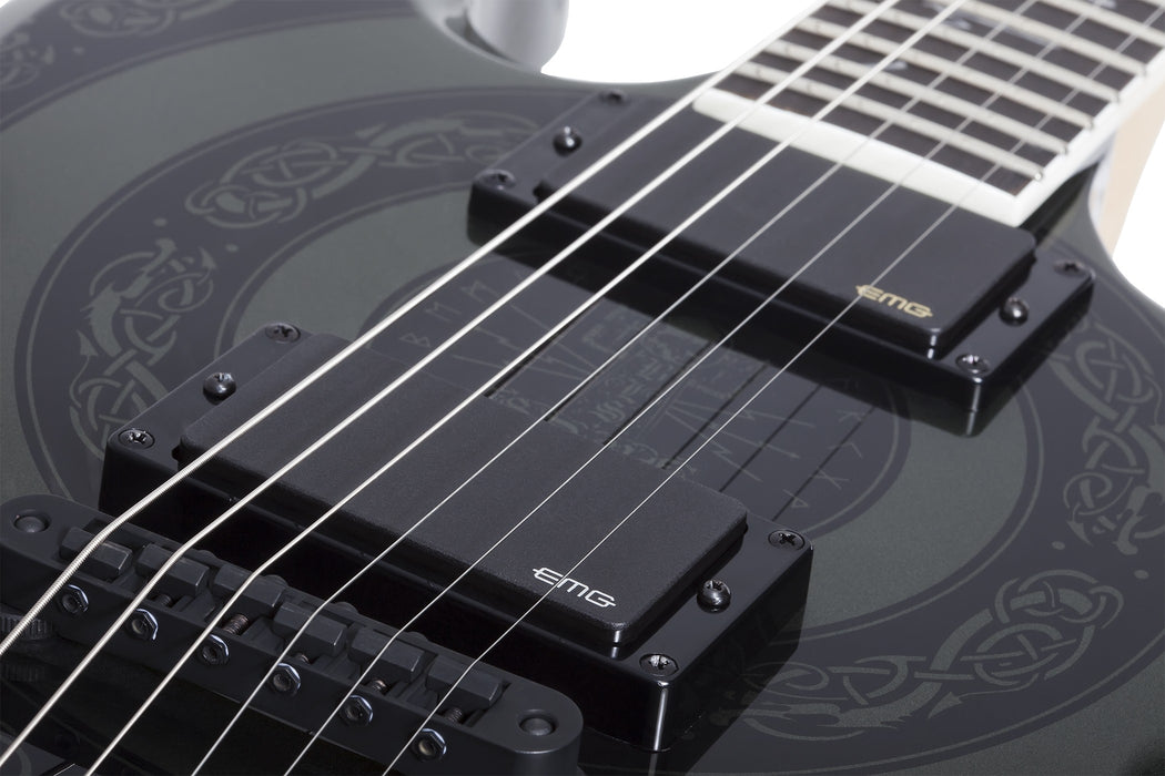 Wylde Audio Warhammer NT Norse Dragon Bullseye Electric Guitar, Metallic Green