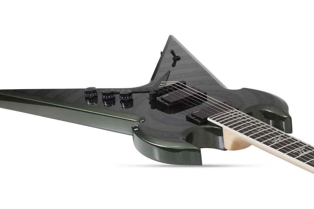 Wylde Audio Warhammer NT Norse Dragon Bullseye Electric Guitar, Metallic Green