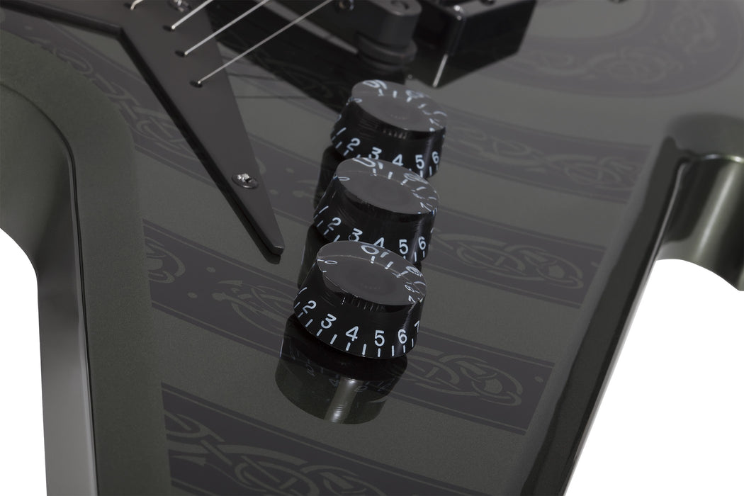 Wylde Audio Warhammer NT Norse Dragon Bullseye Electric Guitar, Metallic Green