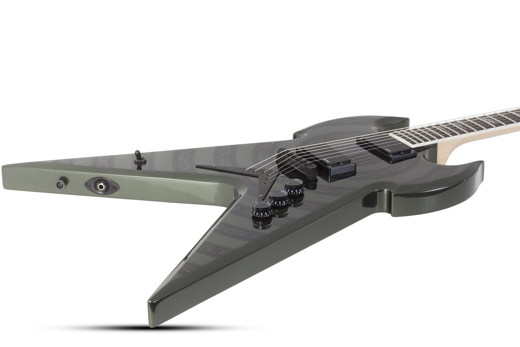 Wylde Audio Warhammer NT Norse Dragon Bullseye Electric Guitar, Metallic Green