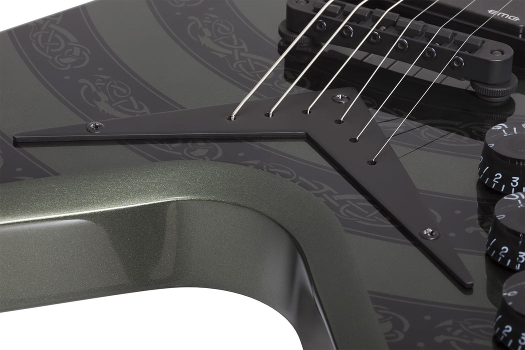 Wylde Audio Warhammer NT Norse Dragon Bullseye Electric Guitar, Metallic Green