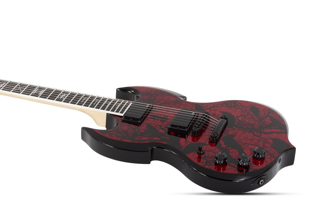 Wylde Audio Barbarian Left-Handed Electric Guitar, Blood Raven