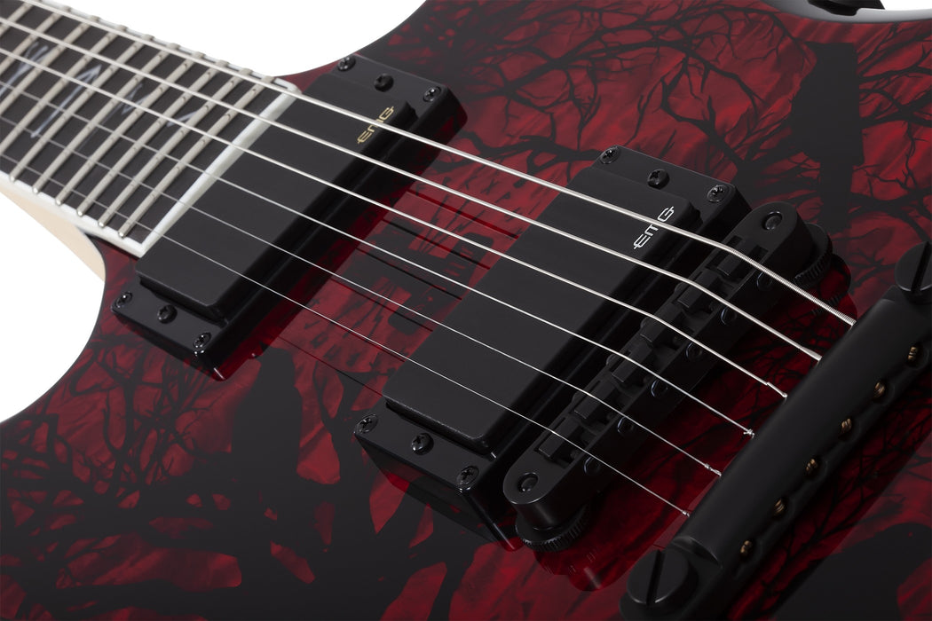 Wylde Audio Barbarian Left-Handed Electric Guitar, Blood Raven