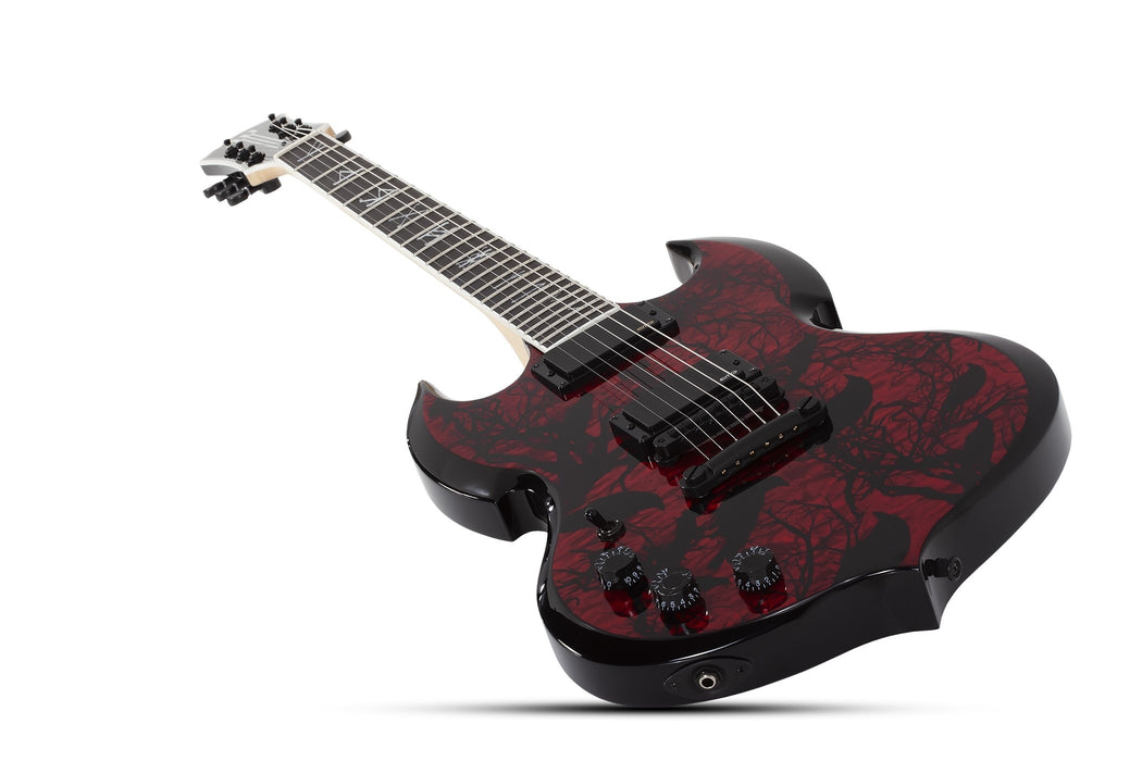 Wylde Audio Barbarian Left-Handed Electric Guitar, Blood Raven