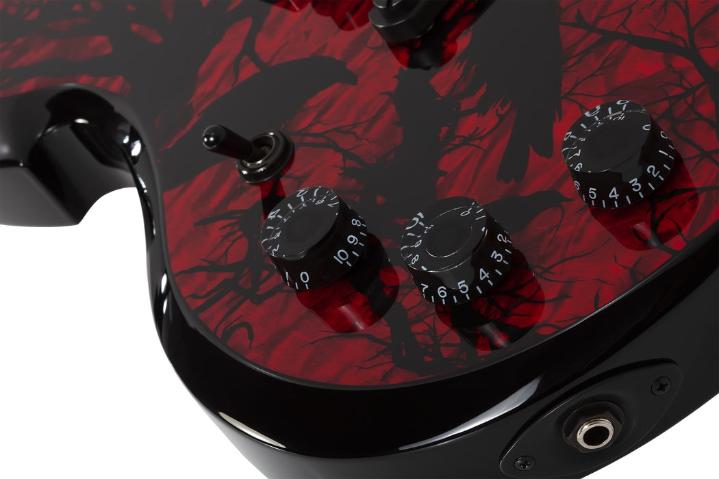 Wylde Audio Barbarian Left-Handed Electric Guitar, Blood Raven