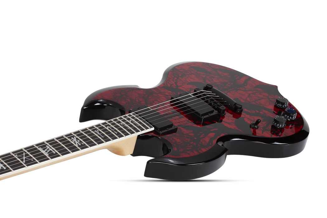 Wylde Audio Barbarian Left-Handed Electric Guitar, Blood Raven